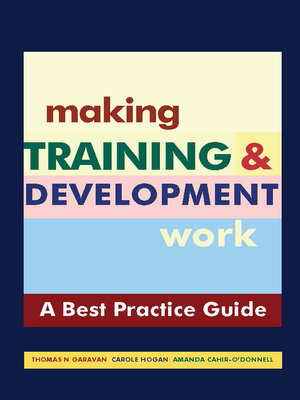 cover image of Making Training & Development Work